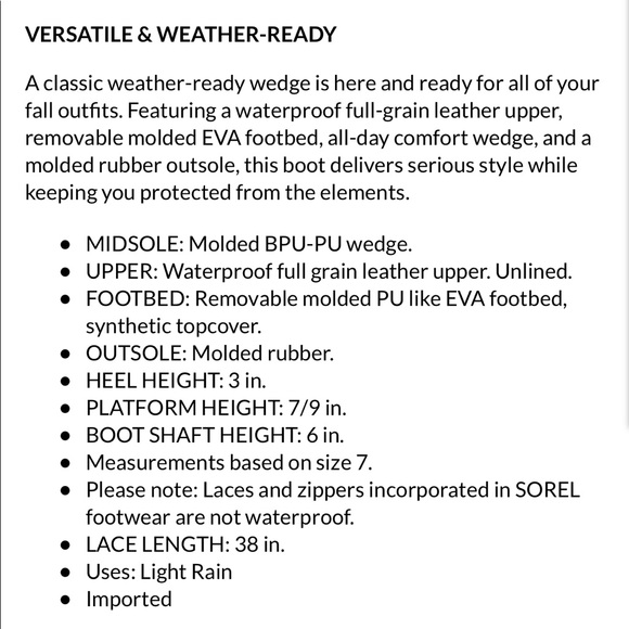 🆕 Sorel Women's Joan of Arctic Wedge II Boots - Picture 10 of 12